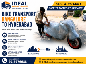 Bike Transport from Bangalore to Hyderabad, Bike Parcel Services